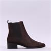 Paul Green Low Heel Pointed Chelsea Boot - Brown Suede